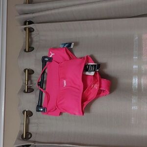 PUMA Women's Bandeau Ribbed Bikini Top & Bottom Set Size L